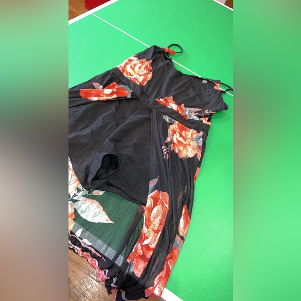Romper with long sheer back